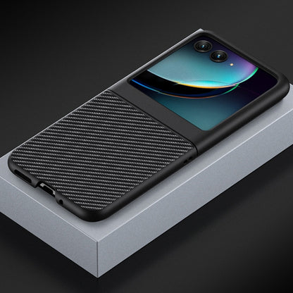 For Motorola Razr 40 Ultra Ultra-thin Plain Skin Leather Phone Case(Orange) by buy2fix