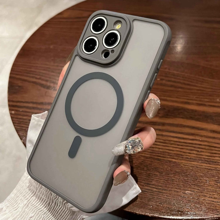 For iPhone 14 Pro Max MagSafe Magnetic TPU Hybrid PC Phone Case(Titanium Gray) by buy2fix