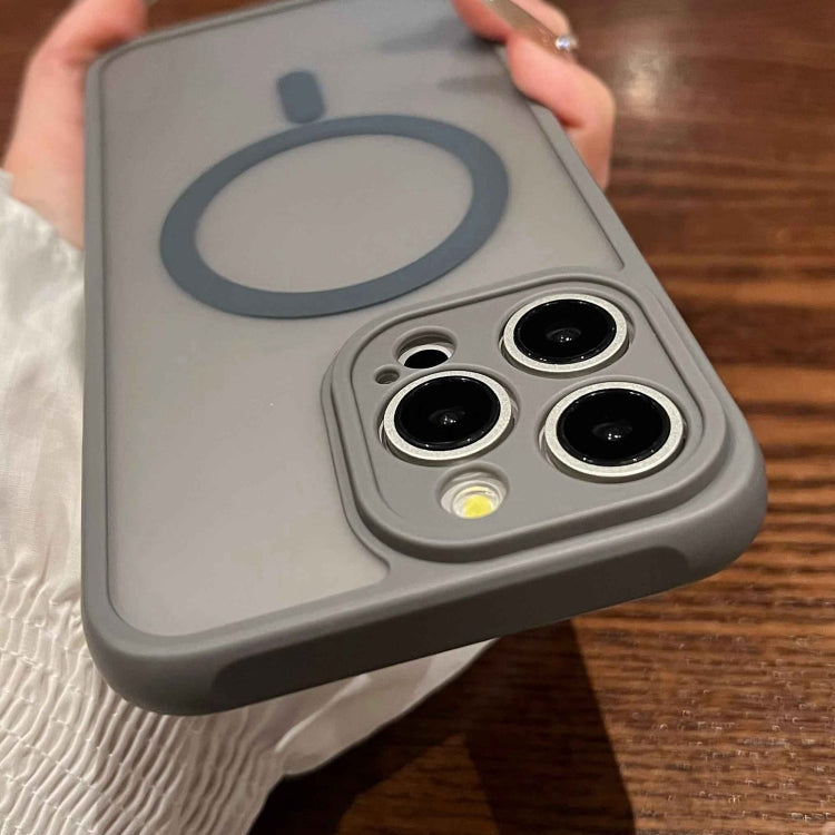 For iPhone 14 Pro Max MagSafe Magnetic TPU Hybrid PC Phone Case(Titanium Gray) by buy2fix