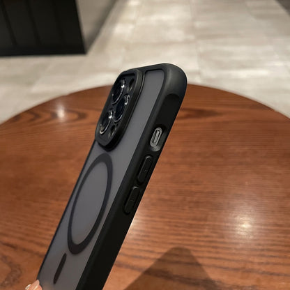 For iPhone 12 Pro MagSafe Magnetic TPU Hybrid PC Phone Case(Black) by buy2fix