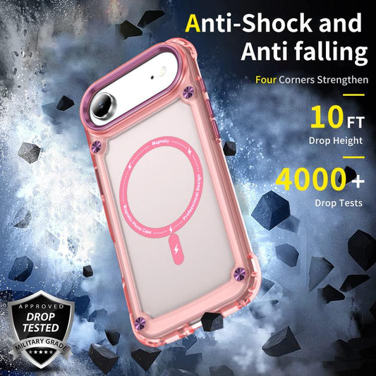 For iPhone Air Skin Feel TPU + PC MagSafe Magnetic Phone Case(Transparent Pink) - iPhone Air Cases by buy2fix | Online Shopping UK | buy2fix