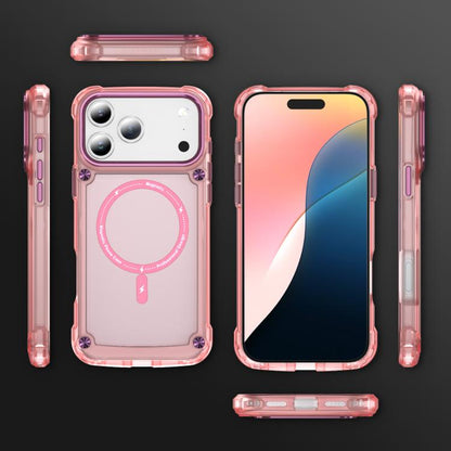 For iPhone 17 Pro Skin Feel TPU + PC MagSafe Magnetic Phone Case(Transparent Pink) - iPhone 17 Pro Cases by buy2fix | Online Shopping UK | buy2fix