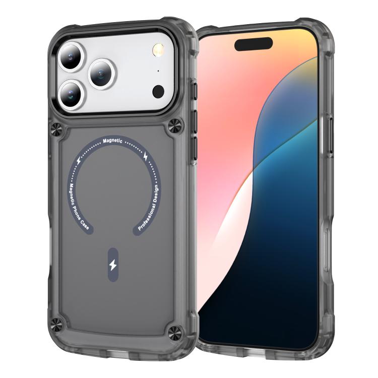 For iPhone 17 Pro Skin Feel TPU + PC MagSafe Magnetic Phone Case(Transparent Black) - iPhone 17 Pro Cases by buy2fix | Online Shopping UK | buy2fix
