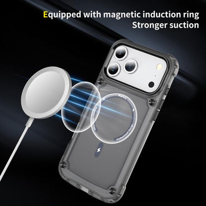 For iPhone 17 Pro Skin Feel TPU + PC MagSafe Magnetic Phone Case(Transparent Black) - iPhone 17 Pro Cases by buy2fix | Online Shopping UK | buy2fix