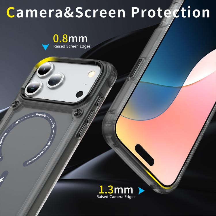 For iPhone 17 Pro Skin Feel TPU + PC MagSafe Magnetic Phone Case(Transparent Black) - iPhone 17 Pro Cases by buy2fix | Online Shopping UK | buy2fix