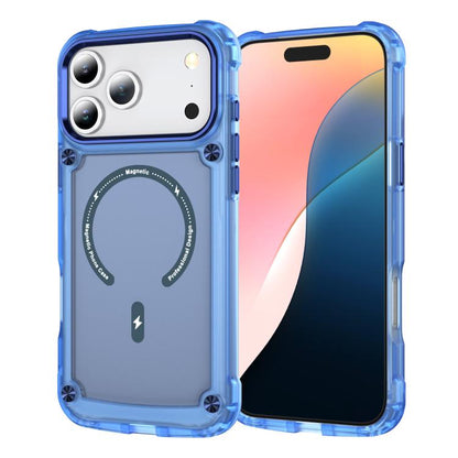 For iPhone 17 Pro Skin Feel TPU + PC MagSafe Magnetic Phone Case(Transparent Blue) - iPhone 17 Pro Cases by buy2fix | Online Shopping UK | buy2fix