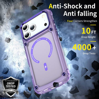 For iPhone 17 Pro Skin Feel TPU + PC MagSafe Magnetic Phone Case(Transparent Purple) - iPhone 17 Pro Cases by buy2fix | Online Shopping UK | buy2fix