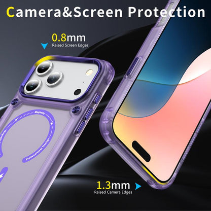 For iPhone 17 Pro Skin Feel TPU + PC MagSafe Magnetic Phone Case(Transparent Purple) - iPhone 17 Pro Cases by buy2fix | Online Shopping UK | buy2fix
