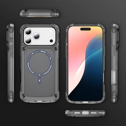 For iPhone 17 Pro Max Skin Feel TPU + PC MagSafe Magnetic Phone Case(Transparent Black) - iPhone 17 Pro Max Cases by buy2fix | Online Shopping UK | buy2fix