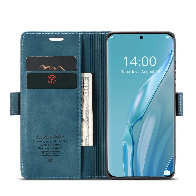 For Huawei P60 Art CaseMe 013 Multifunctional Horizontal Flip Leather Phone Case(Blue) by CaseMe