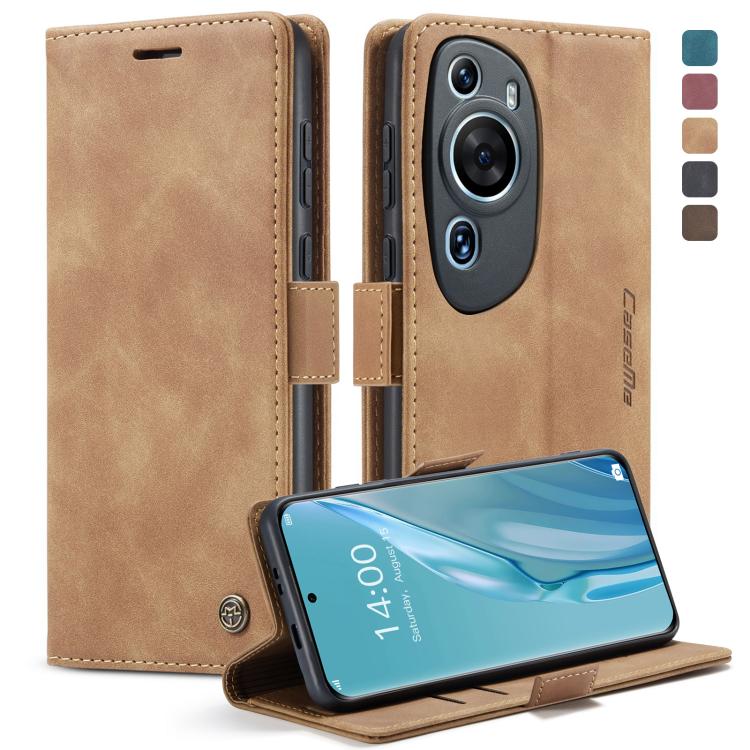 For Huawei P60 Art CaseMe 013 Multifunctional Horizontal Flip Leather Phone Case(Brown) by CaseMe