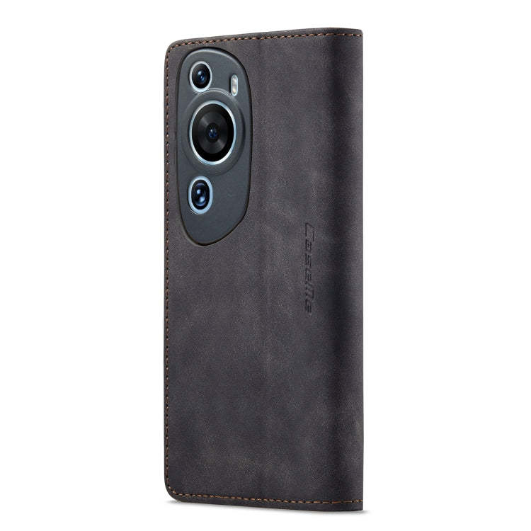 For Huawei P60 Art CaseMe 013 Multifunctional Horizontal Flip Leather Phone Case(Black) by CaseMe
