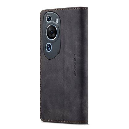 For Huawei P60 Art CaseMe 013 Multifunctional Horizontal Flip Leather Phone Case(Black) by CaseMe