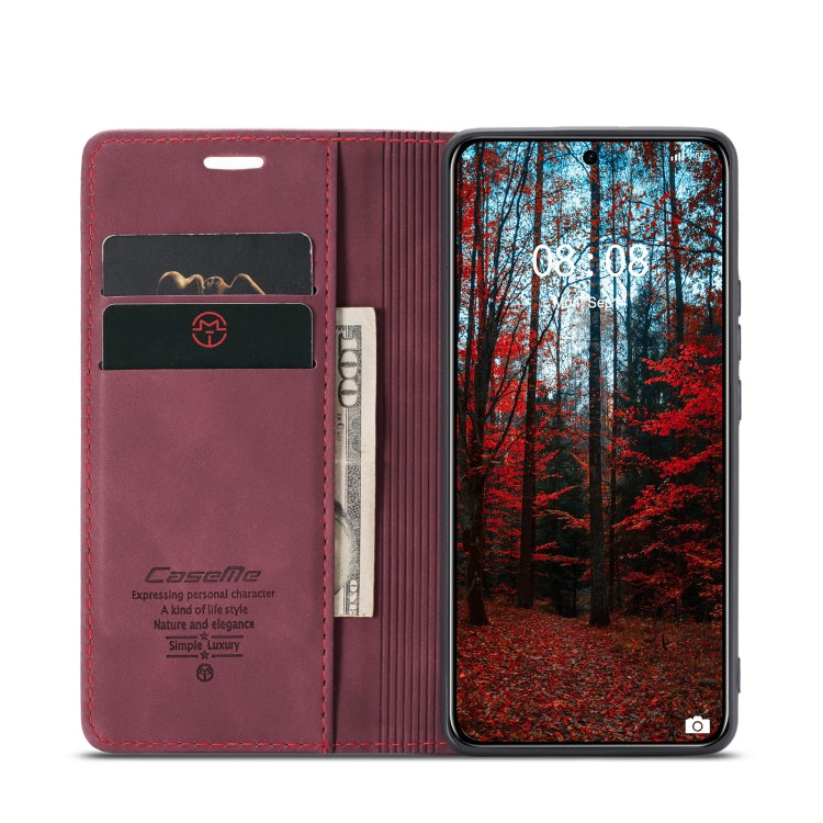 For Huawei Mate 60 CaseMe 013 Multifunctional Horizontal Flip Leather Phone Case(Wine Red) by CaseMe