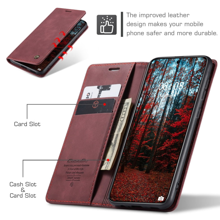 For Huawei Mate 60 CaseMe 013 Multifunctional Horizontal Flip Leather Phone Case(Wine Red) by CaseMe