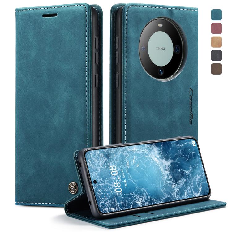 For Huawei Mate 60 CaseMe 013 Multifunctional Horizontal Flip Leather Phone Case(Blue) by CaseMe
