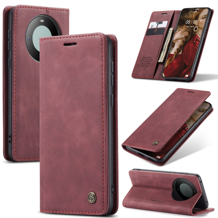 For Huawei Mate 60 Pro / 60 Pro+ CaseMe 013 Multifunctional Horizontal Flip Leather Phone Case(Wine Red) - Huawei Cases by CaseMe | Online Shopping UK | buy2fix