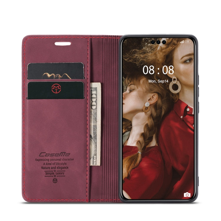 For Huawei Mate 60 Pro / 60 Pro+ CaseMe 013 Multifunctional Horizontal Flip Leather Phone Case(Wine Red) by CaseMe