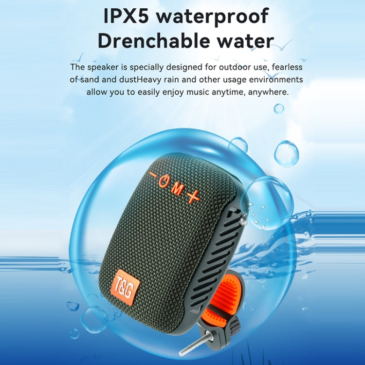 T&G TG-392 Outdoor Bicycle TWS Wireless Bluetooth IPX5 Waterproof Speaker(Dark Green) - Waterproof Speaker by T&G | Online Shopping UK | buy2fix