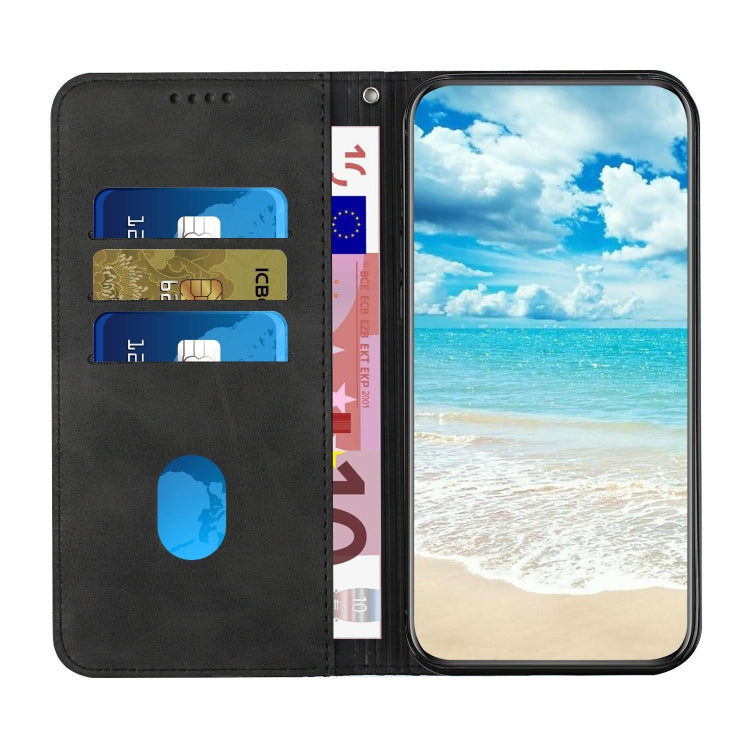 For Xiaomi Redmi Note 13 Diamond Splicing Skin Feel Magnetic Leather Phone Case(Black) - Note 13 Cases by buy2fix | Online Shopping UK | buy2fix