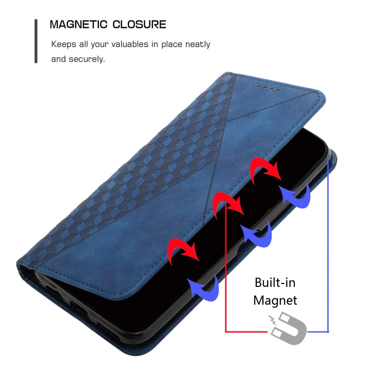 For Xiaomi 14 Diamond Splicing Skin Feel Magnetic Leather Phone Case(Blue) - 14 Cases by buy2fix | Online Shopping UK | buy2fix