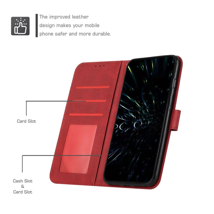 For Xiaomi Redmi K70 / K70 Pro Stitching Calf Texture Buckle Leather Phone Case(Red) - K70 Pro Cases by buy2fix | Online Shopping UK | buy2fix