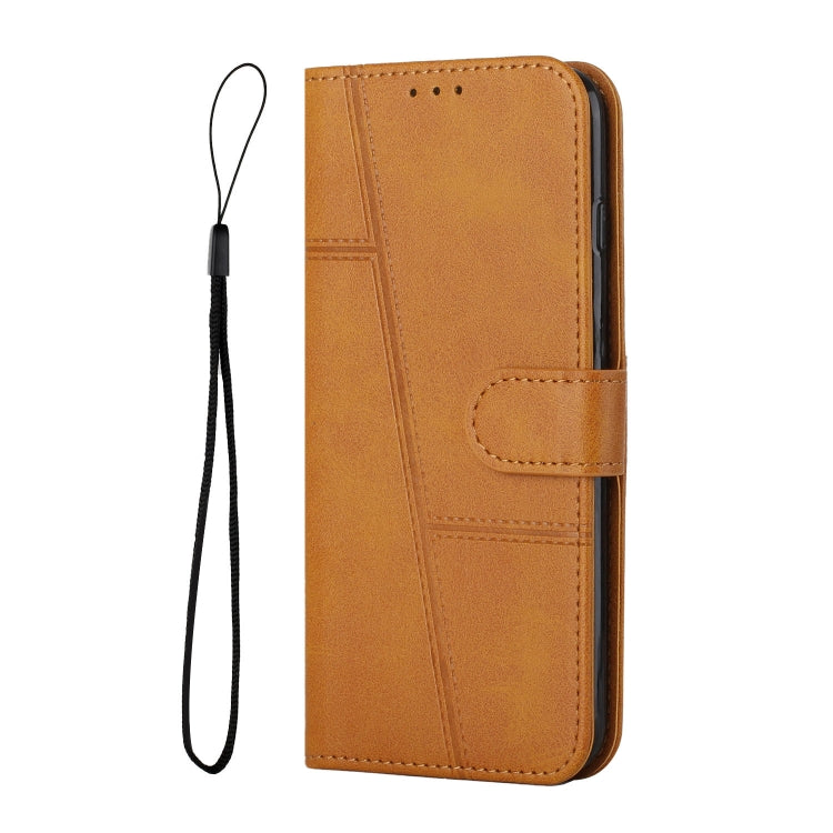 For Xiaomi Redmi K70 / K70 Pro Stitching Calf Texture Buckle Leather Phone Case(Yellow) - K70 Pro Cases by buy2fix | Online Shopping UK | buy2fix