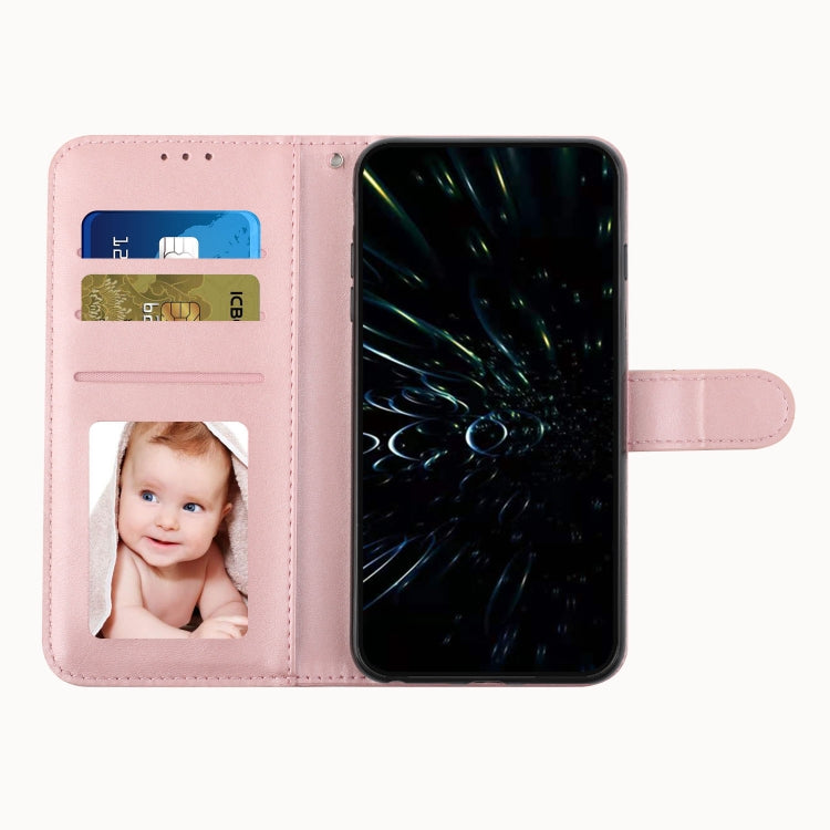 For Xiaomi Redmi Note 13 4G Global Stitching Calf Texture Buckle Leather Phone Case(Rose Gold) - Note 13 Cases by buy2fix | Online Shopping UK | buy2fix