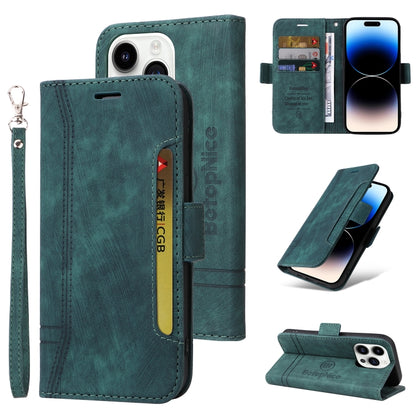 For iPhone 15 Pro Max BETOPNICE Dual-side Buckle Leather Phone Case(Green) - iPhone 15 Pro Max Cases by BETOPNICE | Online Shopping UK | buy2fix