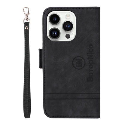 For iPhone 15 Pro BETOPNICE Dual-side Buckle Leather Phone Case(Black) - iPhone 15 Pro Cases by BETOPNICE | Online Shopping UK | buy2fix