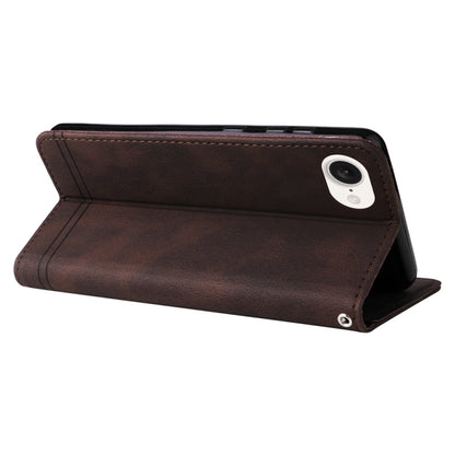 For iPhone 16e Skin Feel Life Tree Leather Phone Case(Brown) - iPhone 16e Cases by buy2fix | Online Shopping UK | buy2fix