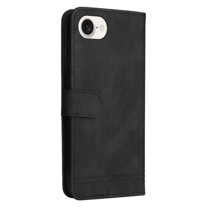 For iPhone 16e Skin Feel Life Tree Leather Phone Case(Black) - iPhone 16e Cases by buy2fix | Online Shopping UK | buy2fix