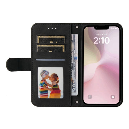 For iPhone 16e Skin Feel Life Tree Leather Phone Case(Black) - iPhone 16e Cases by buy2fix | Online Shopping UK | buy2fix