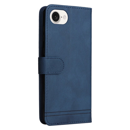 For iPhone 16e Skin Feel Life Tree Leather Phone Case(Blue) - iPhone 16e Cases by buy2fix | Online Shopping UK | buy2fix