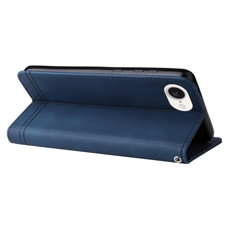 For iPhone 16e Skin Feel Life Tree Leather Phone Case(Blue) - iPhone 16e Cases by buy2fix | Online Shopping UK | buy2fix