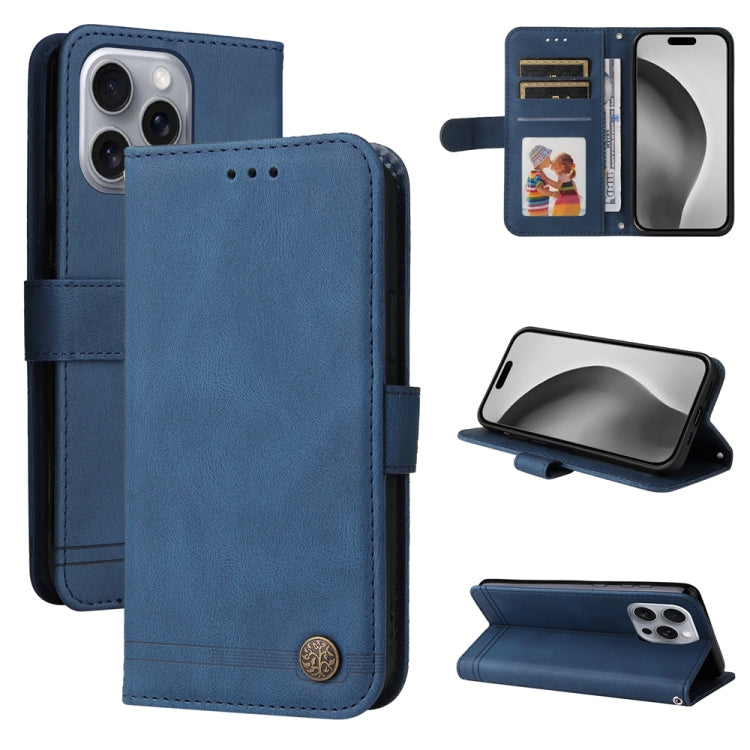 For iPhone 16 Pro Max Skin Feel Life Tree Leather Phone Case(Blue) - iPhone 16 Pro Max Cases by buy2fix | Online Shopping UK | buy2fix