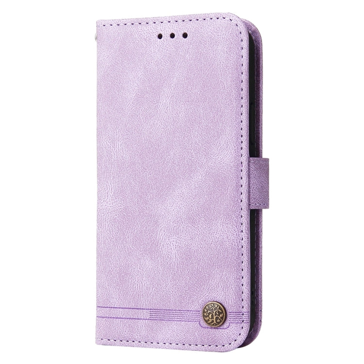 For iPhone 16 Plus Skin Feel Life Tree Leather Phone Case(Purple) - iPhone 16 Plus Cases by buy2fix | Online Shopping UK | buy2fix