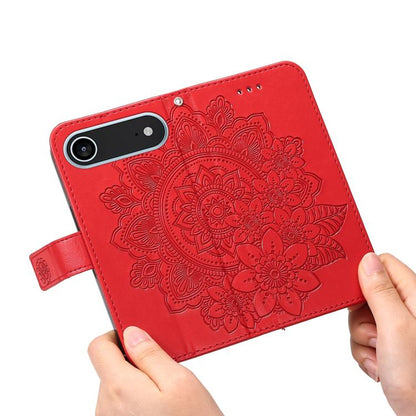 For iPhone Air Seven-petal Flowers Embossing Leather Phone Case(Red) - iPhone Air Cases by buy2fix | Online Shopping UK | buy2fix