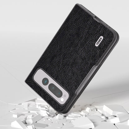 For Google Pixel Fold ABEEL Retro Litchi Texture PU Phone Case(Black) by buy2fix