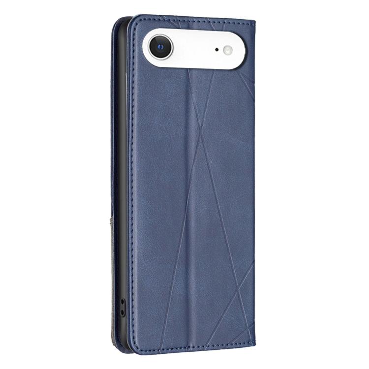 For iPhone Air Rhombus Texture Magnetic Leather Phone Case(Blue) - iPhone Air Cases by buy2fix | Online Shopping UK | buy2fix
