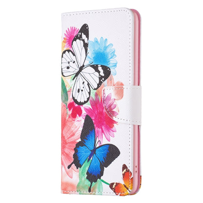 For iPhone 16 Pro Colored Drawing Pattern Leather Phone Case(Butterflies) - iPhone 16 Pro Cases by buy2fix | Online Shopping UK | buy2fix