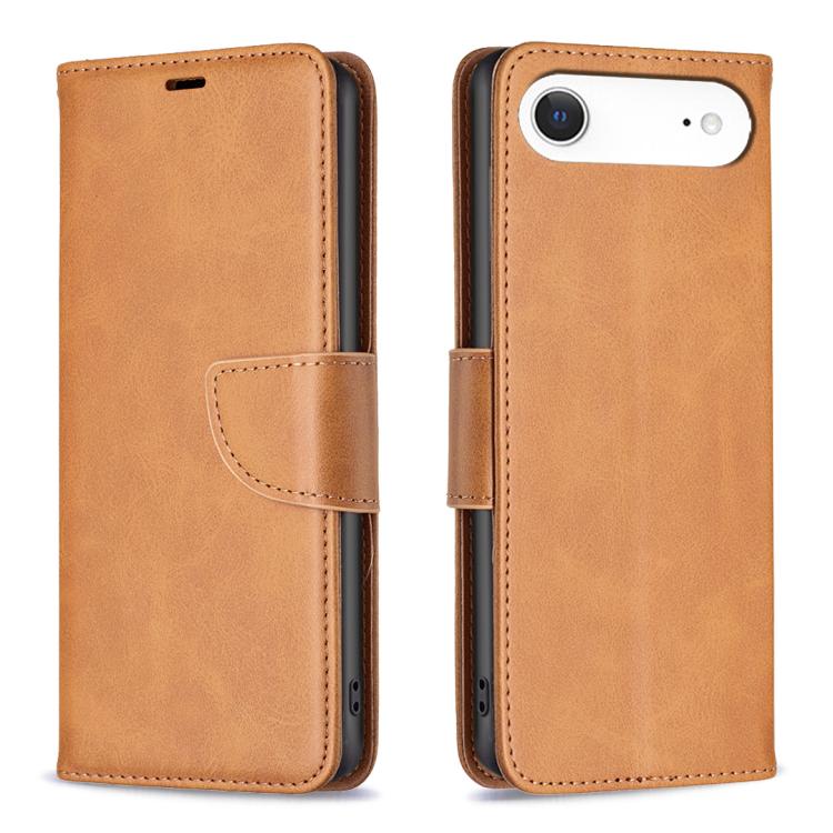 For iPhone Air Lambskin Texture Pure Color Flip Leather Phone Case(Yellow) - iPhone Air Cases by buy2fix | Online Shopping UK | buy2fix