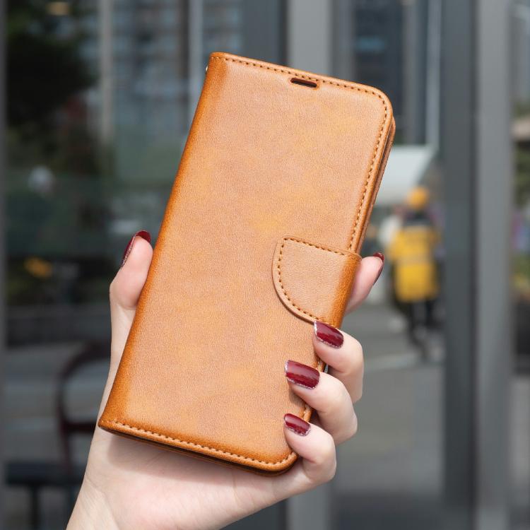 For iPhone Air Lambskin Texture Pure Color Flip Leather Phone Case(Yellow) - iPhone Air Cases by buy2fix | Online Shopping UK | buy2fix