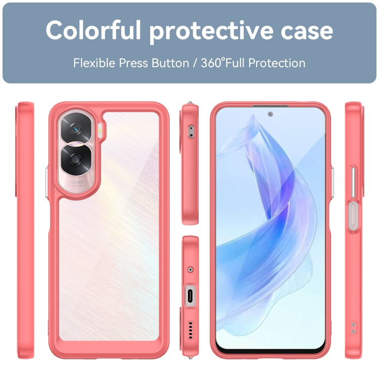 For Honor X50i Colorful Series Acrylic Hybrid TPU Phone Case(Red) - Honor Cases by buy2fix | Online Shopping UK | buy2fix