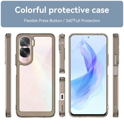 For Honor X50i Colorful Series Acrylic Hybrid TPU Phone Case(Transparent Grey) - Honor Cases by buy2fix | Online Shopping UK | buy2fix