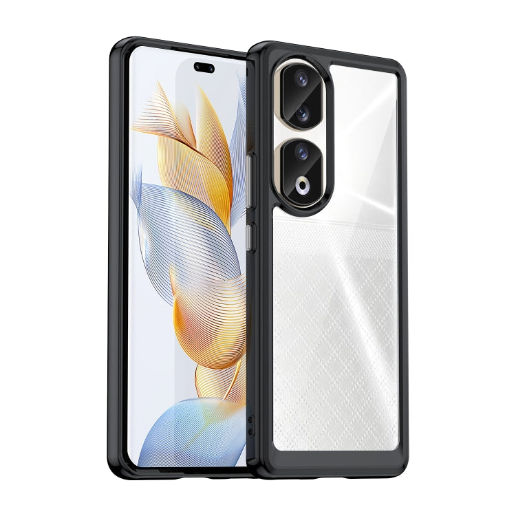 For Honor 80 Pro Colorful Series Acrylic Hybrid TPU Phone Case(Black) - Honor Cases by buy2fix | Online Shopping UK | buy2fix