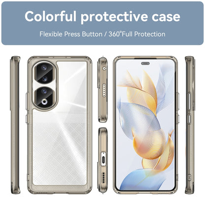 For Honor 80 Pro Colorful Series Acrylic Hybrid TPU Phone Case(Transparent Grey) - Honor Cases by buy2fix | Online Shopping UK | buy2fix