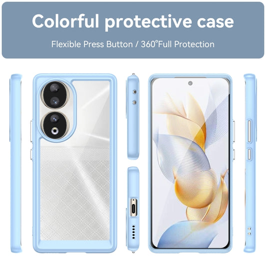 For Honor 80 Colorful Series Acrylic Hybrid TPU Phone Case(Blue) by buy2fix