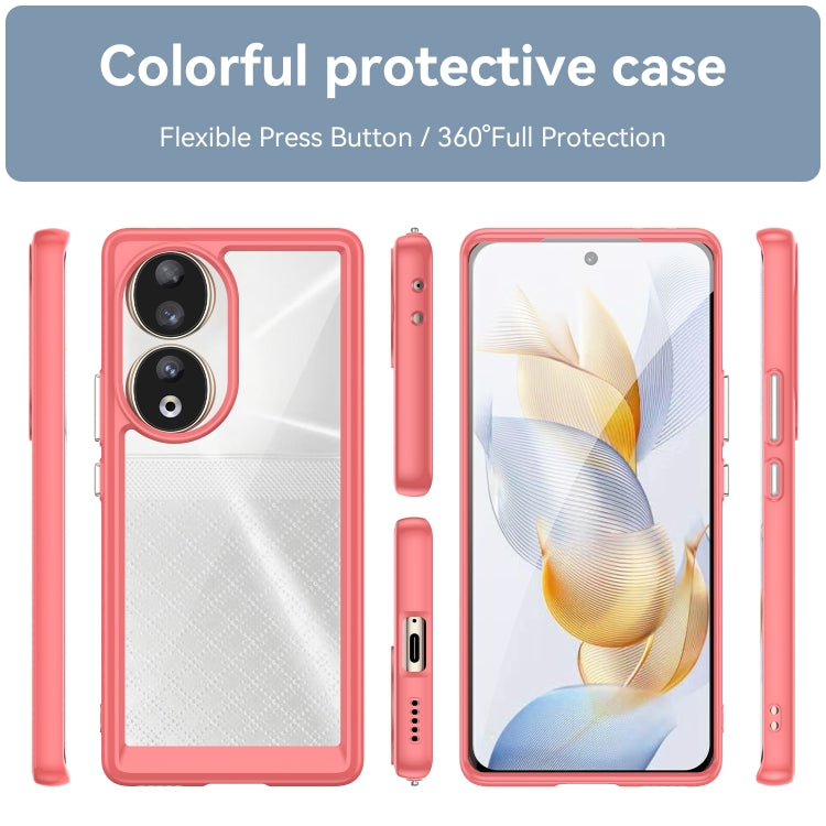 For Honor 80 Colorful Series Acrylic Hybrid TPU Phone Case(Red) - Honor Cases by buy2fix | Online Shopping UK | buy2fix