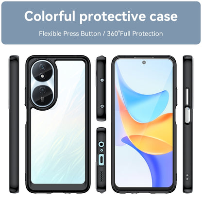 For Honor Play 50 Plus Colorful Series Acrylic Hybrid TPU Phone Case(Black) - Honor Cases by buy2fix | Online Shopping UK | buy2fix